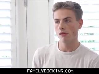 FamilyDick - Young smooth Twink Stepson Fucked During Massage From suitor