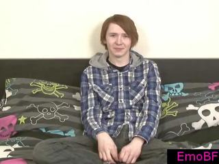 Alluring Redhead Emo Twink Stroking shaft