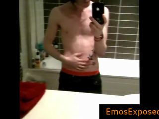 Tatooed Emo Twink Selfshot In Mirror