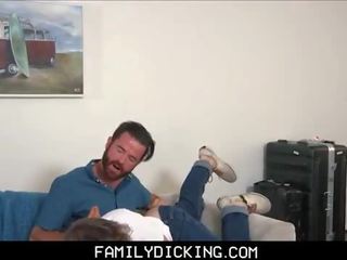 Jealous Step Dad Punishing Blonde Twink Son